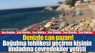 Zonguldak'ta denizde zor anlar yaşayan vatandaşın imdadına çevredekiler yetişti