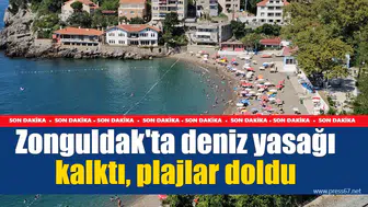 Zonguldak'ta deniz yasağı kalktı, plajlar doldu