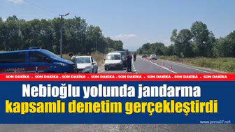 Nebioğlu yolunda jandarma kapsamlı denetim gerçekleştirdi