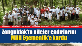 Zonguldak’ta aileler çadırlarını Milli Egemenlik’e kurdu