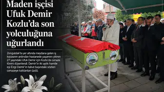 Maden işçisi Ufuk Demir Kozlu’da son yolculuğuna uğurlandı