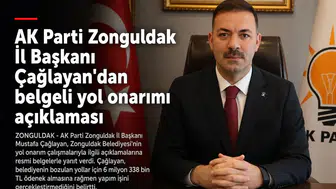 AK Parti Zonguldak İl Başkanı Çağlayan'dan belgeli yol onarımı açıklaması