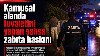 Kamusal alanda tuvaletini yapan şahsa zabıta müdahalesi