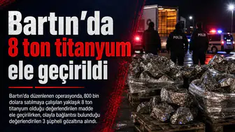 Bartın'da 8 ton titanyum ele geçirildi, 3 şüpheli gözaltında