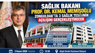 Zonguldak’ta 3 sağlık tesisi Bakan Memişoğlu’nun katılımıyla açılacak