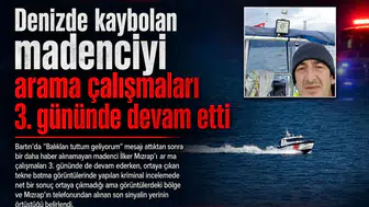 Bartın'da kayıp madenci İlker Mızrap için 3. gün: Sinyal ve batma görüntüsü örtüştü