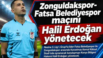 Zonguldakspor-Fatsa Belediyespor maçını Halil Erdoğan yönetecek