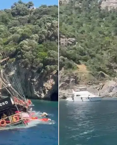 Marmaris'te batan teknedeki 148 kişi tahliye edildi