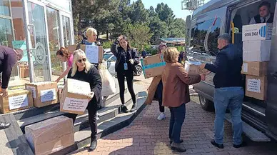 Zonguldak'tan deprem bölgesine yüz güldürmeye gittiler