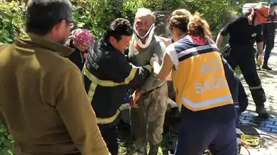 Flaş.. Feci kaza, traktörün altında can pazarı!