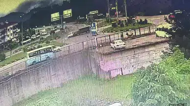 Gökçebey'deki feci kaza güvenlik kamerasında!
