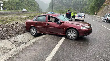Ankara yolunda kaza.... 2 yaralı