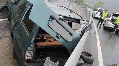 Ereğli yolunda feci kaza! Ölümden döndüler