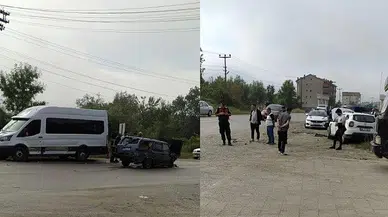 Kafa kafaya çarpışıp, öğrenci servis aracına vurdular