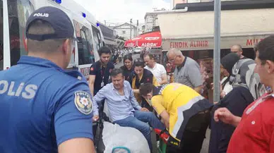 Otomobil yayanın ayağının üzerinden geçti