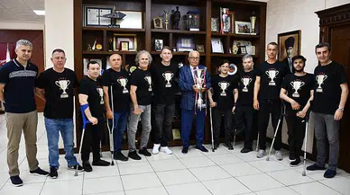 Türkiye Şampiyonu, Başkan Posbıyık'ı ziyaret etti