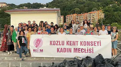 Kozlu sahilinde çevre etkinliği