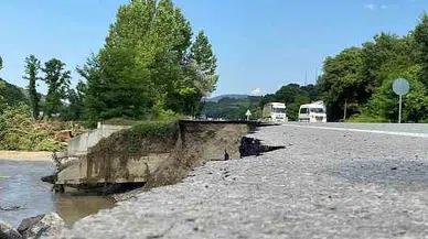 Selin ardından Zonguldak-Ankara karayolunda çalışmalar başladı