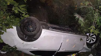 İçinde bebek olan otomobil Filyos çayına uçtu