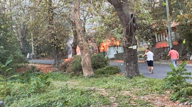 Fener'de alevler yükseldi! Korkutan dakikalar