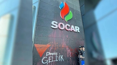 SOCAR önünde Filistin protestosu: 3 kişi gözaltında