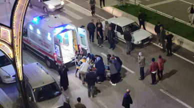 Yaya geçidinden karşıya geçmeye çalışan kişiyi otomobil savurdu