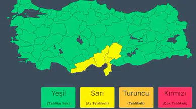 İçişleri Bakanlığı Doğu Akdeniz için sağanak uyarısı yayımladı