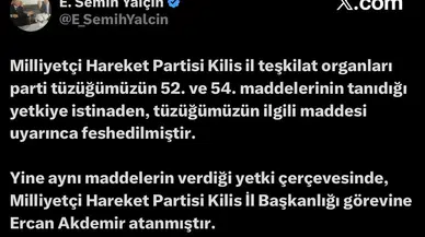 MHP Kilis İl Teşkilatı feshedildi