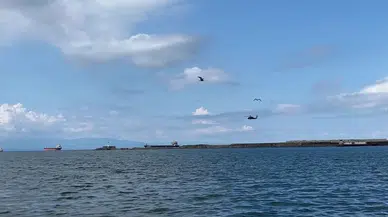 Ereğli semalarında eğitim uçuşu yapan savaş helikopterleri ilgi odağı oldu