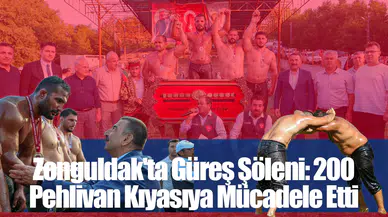 Zonguldak'ta Güreş Şöleni: 200 Pehlivan Kıyasıya Mücadele Etti