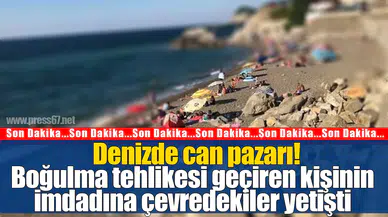 Zonguldak'ta denizde zor anlar yaşayan vatandaşın imdadına çevredekiler yetişti