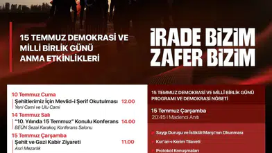 Zonguldak'ta 15 Temmuz etkinlikleri başlıyor: "İrade Bizim Zafer Bizim" temasıyla düzenlenecek