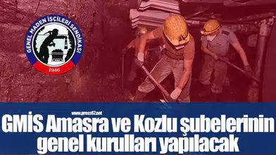 GMİS Amasra ve Kozlu şubelerinin genel kurulları yapılacak