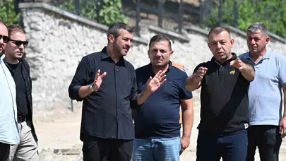 Belediye Başkanı Çetinkaya sahada incelemelerde bulundu