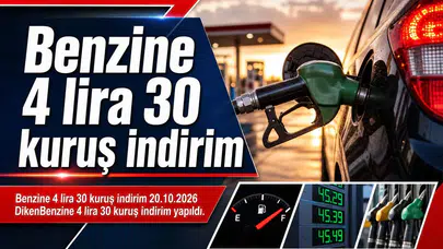 Benzin fiyatlarına 4 lira 30 kuruşluk indirim geldi