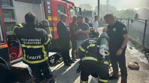 Alevler çatıyı sardı, korku dolu anlar yaşandı
