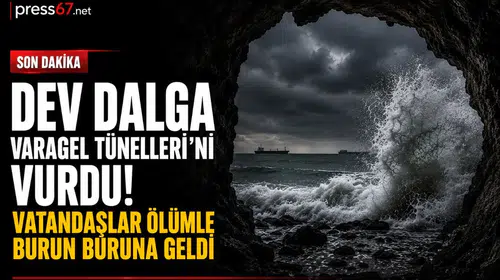 Zonguldak'ta Varagel Tünelleri'ne dalga vurdu, vatandaşlar son anda kurtuldu