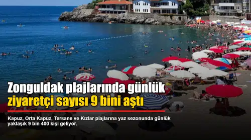 Zonguldak plajlarında yaz yoğunluğu: Günlük 9 bin 400 ziyaretçi akını!