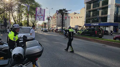 Ereğli polisi motosiklet sürücülerine yönelik denetim yaptı
