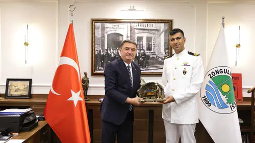 TCG Kilimli komutanları Zonguldak'ta başkan ve valiyi ziyaret etti