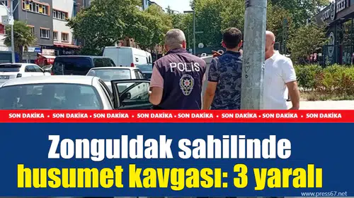 Zonguldak sahilinde husumet kavgası: 3 yaralı