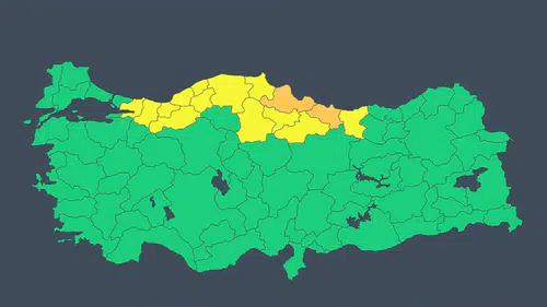 Zonguldak'ta kuvvetli sağanak ve gök gürültülü yağış uyarısı