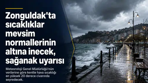 Zonguldak'ta sıcaklıklar mevsim normallerinin altına inecek, sağanak uyarısı