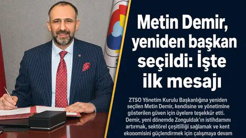 ZTSO Başkanı Metin Demir yeniden seçildi: 2026-2030 dönemi için hedefler belli oldu