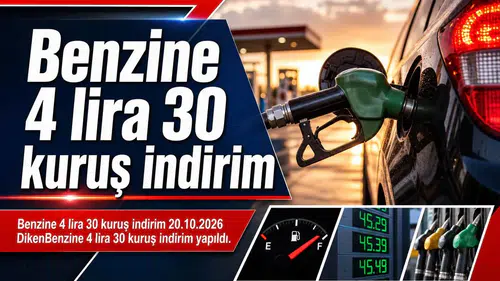 Benzin fiyatlarına 4 lira 30 kuruşluk indirim geldi