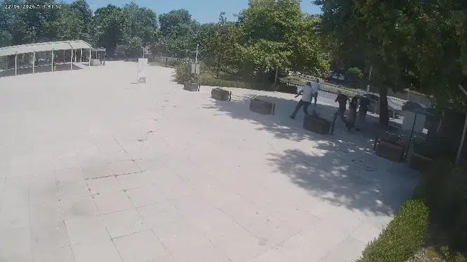 Üç aracın karıştığı kazanın güvenlik kamerası ortaya çıktı