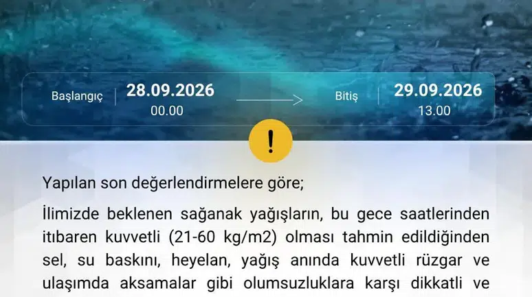 Zonguldak için kuvvetli sağanak yağış uyarısı: Sel ve heyelana dikkat