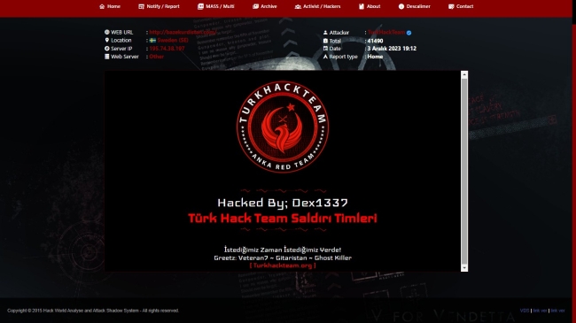 Türk Hack Team Saldırı Timleri PKK Sempatizanı Haber Sitesini hackledi!