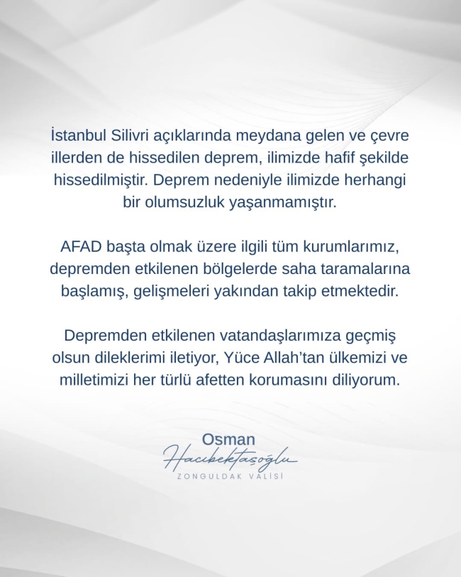 Vali Hacıbektaşoğlu'ndan deprem açıklaması, alan taraması başladı!