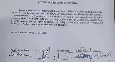 AK Parti'den Kantarcı'ya su çağrısı